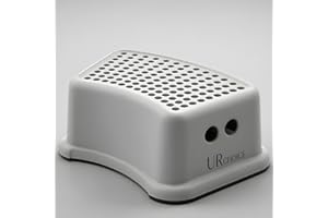 UR CHOICE Kids Step Stool for Bathroom | Non-Slip Toilet Step | Multiuse Booster for Kids & Toddlers | Safe Bathroom Stool for Boys & Girls (WHITE, 1)