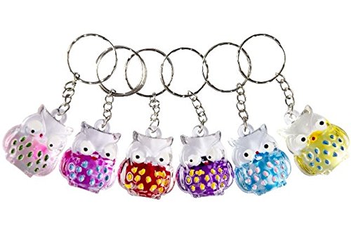 German Trendseller® – 12 x Zauberhafte Schmuck – Eulen – Anhänger ┃ Mitgebsel ┃ Kindergeburtstag ┃ Glücks – Eulen ┃ 12 Stück - 5