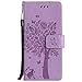 Produktbild JIALUN-Fall für Sony Sony Xperia XA, mit Lanyard, Kartensteckplatz Geprägtes flaches Telefongehäuse Einfach und stilvoll (Color : Lavender)