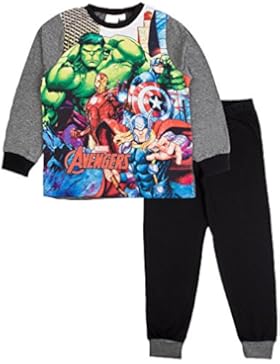 Marvel Avengers Jungen-Nachtwäsche Schlafanzug Schlafanzug