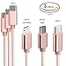 Produktbild USB Typ C Kabel Paket, USB C auf Lightning, USB C zu Micro USB, USB C bis USB C, Daten Sync & Ladegerät Schnur-Verbinder Adapter 3,3 ft für Apple iPhone 8 Plus iPhone X iPad Pro S8 neue MacBook Pro 2017