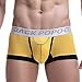 Produktbild Boxershorts Btruely Sexy Männer elastische Unterwäsche Boxer Briefs Shorts Ausbuchtung Pouch weiche Unterhose (XL, Gelb)