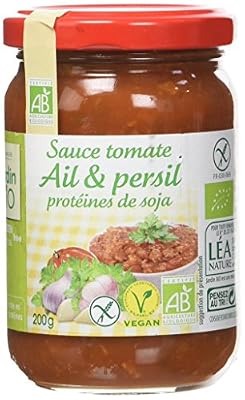 Jardin Bio Sauce Tomate Ail Persil aux Protéines de Soja sans Gluten 200 g - Lot de 3
