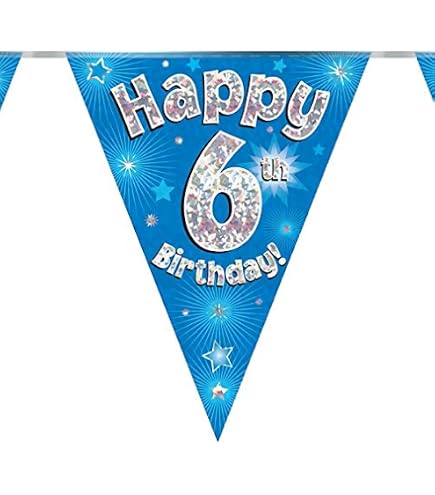 OAKTREE UK Jumbo-Abzeichen "I Am 2 Today" – 15,2 Cm, Blau, Holografisches Design