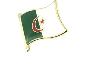 SNS Components Pin en métal drapeau de l'Algérie Afrique algérienne, Vert, accessoire drapeau, badge