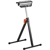 VEVOR 3 in 1 Roller Stand Load 136 kg, Adjustable Height 680-1080.1 mm with Polished Multidirectional Roller Head for Extensi