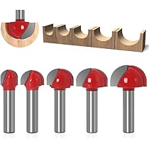 Cortadores Para Desbastar Y Decorar 5 Pieces Wood Burrs With 8mm Shank, Round Burs, Carbide Tipped Bottom Escofina Madera