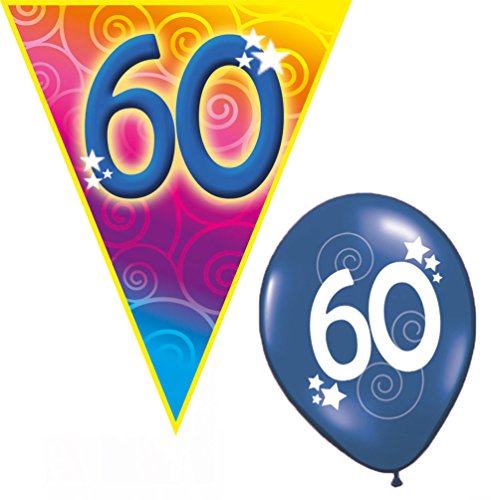 Set Geburtstag Luftballons und Girlanden 60 Jahre