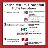 Verhalten im Brandfall ISO Schild Brandschutzordnung...