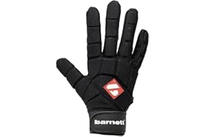 BARNETT FKG-03 Guantes de fútbol Americano de Alto Nivel, Linebacker, LB,RB,TE, Negro