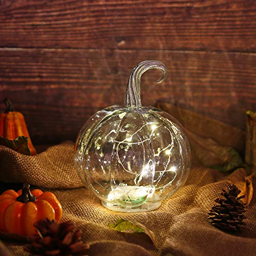 Transparent Glass Fairy Light Pumpkin