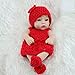 Produktbild ECMQS 10 Zoll Nettes Mädchen Silikon Reborn Realike Baby Puppen, handgemachte lebensechte Silikon Vinyl Ganzkörper wasserdicht Mädchen Puppe Weihnachten Geburtstagsgeschenk