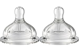 Oberni Teats Size 4, Fast Flow Suitable for 12+ Months Newborn Baby, Breast-Like Soft Silicone Nipples Fits Oberni Wide-Neck Baby Bottles, Pack of 2
