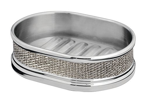 InterDesign Twillo Seifenschale | Seifenablage im einzigartigen Look | praktisches Badaccessoire hochwertig verarbeitet | Edelstahl silber