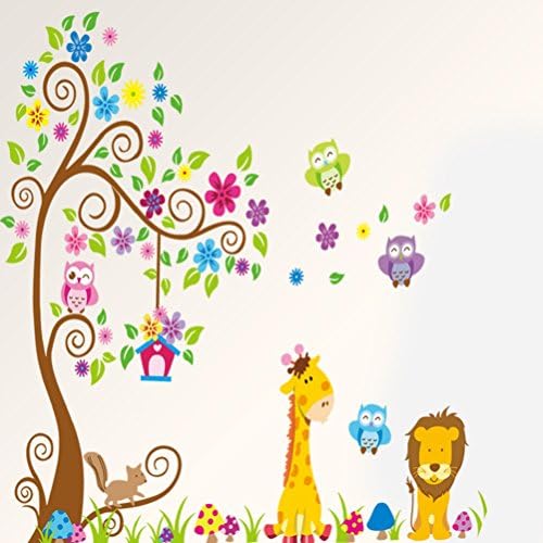 Huge Removable Swing Owl Tree Wall Decal Sticker for Baby Nursery