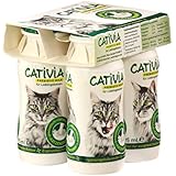 Dehner Cativia, prebiotische Katzenmilch, 4 Flaschen (4 x 95 ml)