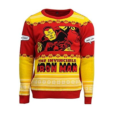 Numskull Official Invincible Iron Man Christmas Jumper/Ugly Sweater - UK M/US S