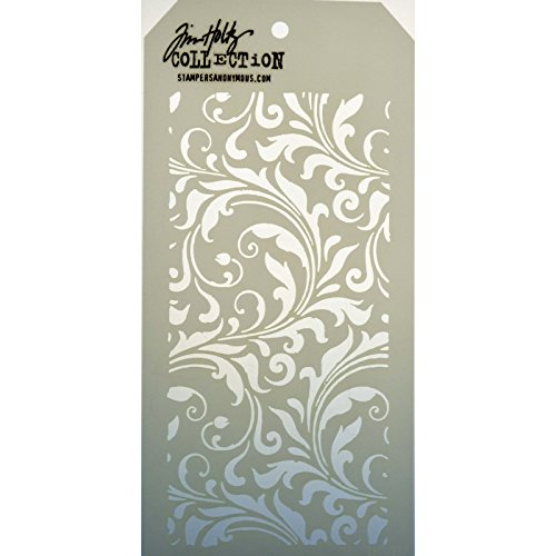 Art Gone Wild THS032 Stampers Anonymous Tim Holtz Schablonen Schnörkel, Synthetic Material, durchsichtig, 26.5 x 12.7 x 0.1 cm - 2