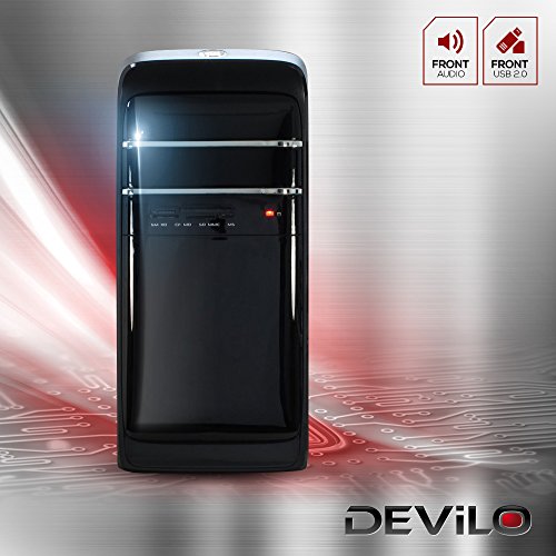 DEViLO PC-Set 1116 mit 61cm TFT(24″) – AMD A4-6300 (2x 3.7GHz) | 8GB | 1000GB | AMD Radeon HD8370 (FullHD 1080p) | MSI | DVD | Cardreader | Sound | LAN | 420W | Maus+Tastatur | Win7 - 4