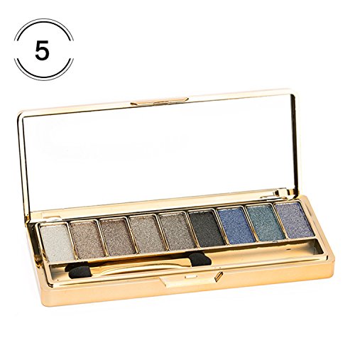 Merssavo 9 Farben Lidschatten Palette Professional für Alltag, Hochzeit, Party, Cocktail(Farbe 5)