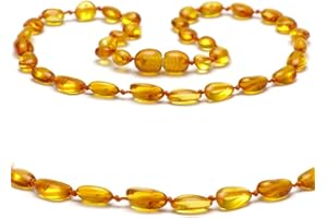 Baltic Secret Selected Baltic Amber Bernsteinkette - Handgefertigte Bernstein Kette für Damen, Herren, Kleine & Erwachsene - Naturschmuck, Edelsteinketten Geschenkidee, Ostsee Schmuck, Glücksbringer