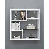 Reyo Enda Home Myra09 5 B&ouml;lmeli Modern Duvar Rafı, Mutfak Rafı Mat Beyaz