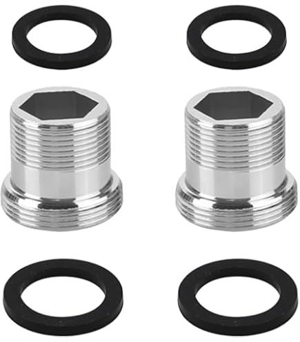 Lot De 2 Adaptateurs De Robinet - Adaptateur De Robinet En Laiton M22 A M24 Avec Joint En Caoutchouc Raccord De Robinet Pour Filtre A Eau De Cuisine Accessoire Pratique Pour La Filtration De L Eau