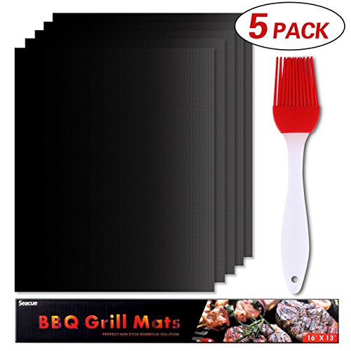 spécifications Gyvazla Tapis de Cuisson, Set de 5 Tapis de Cuisson pour Barbecue et Four- 40cm*33cm Feuilles Anti-adhérent de BBQ et Feuilles de Cuisson réutilisable pour les barbecue à gaz, Charbon ou électriques