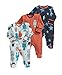 Mamas and Papas Baby-Boys 3 Pack All-in-One Robots Bodysuit, Multicoloured, 6 - 9 Months