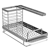 Oriware Rangement d'Evier Support Brosse Éponge Organiseur pour Évier Cuisine à 