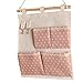 Produktbild Hibote Retro Leinen / Baumwolle Stoff Tasche Wand Hngenden Beutel T¨¹r Zur¨¹ck Aufbewahrungs Taschen Hngende R¨¹ckwand Hing T¨¹rtasche Utensilo Hngenden Tasche Multifunktionale Wohnzimmer Schlafzimmer Utensilo 31*37cm (W*H)