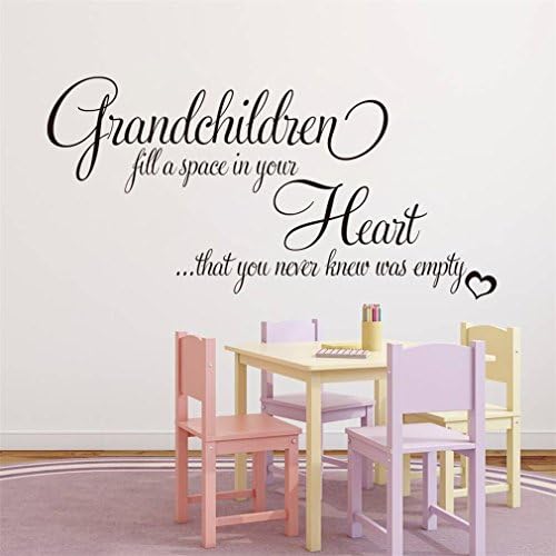 SATCL Grandchildren fill a space in your Heart Wall Decals Kids Room Decal Home decor Vinyl PVC Stickers