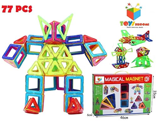 Toys Bhoomi 77 Piece Magical Magnetic Building Blocks 3d Magic
