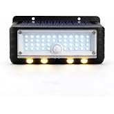 Panter Solar Hareket Sens&ouml;rl&uuml; LED Duvar Lambası 3W 44 SMD Beyaz + 4 G&uuml;n Işığı LED, 300 L&uuml;men, IP65 Su Ge&ccedil;irmez, 3 Modlu G&uuml;neş