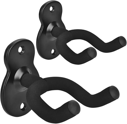 Moreyes Guitar Wall Mount Bracket for Acoustic Guitar, Classical Guitar, Bass, Electric Guitar, 2 Pack