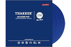 THAKKER Silicone Mat Blue - Tappetino Antistatico per Giradischi in Silicone - Blu | 3 mm di Spessore | 298 mm di Diametro | per Giradischi da 12 Pollici