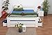 Produktbild Doppelbett/Funktionsbett"Easy Premium Line" K6 inkl. 4 Schubladen und 2 Abdeckblenden 160 x 200 cm Buche Vollholz massiv weiß lackiert