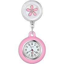 Orologio Da Taschino In Silicone Per Infermieri, Medici, Paramedici, Colore Nero, Rosso, Rosa, Facile Da Pulire E Sterilizzare, Orologio Da Infermiera, Spilla Da Taschino, Nero, Bianco, Rosa