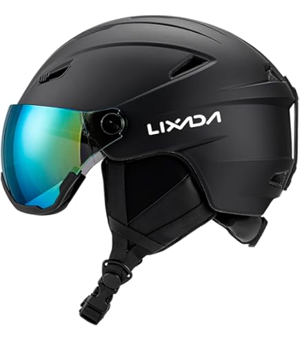 Casco Da Sci Con Occhiali Integrati - Casco Protettivo Per Uomo E Donna, Fori Di Ventilazione Regolabili