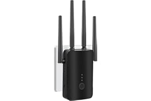 Aenxwa WLAN-Extender-Signalverstärker für bis zu 6.000 m² und 60 Geräte, WLAN Verstärker mit großer Reichweite und Ethernet-Anschluss, Zugangspunkt, 1-Tasten-Einrichtung