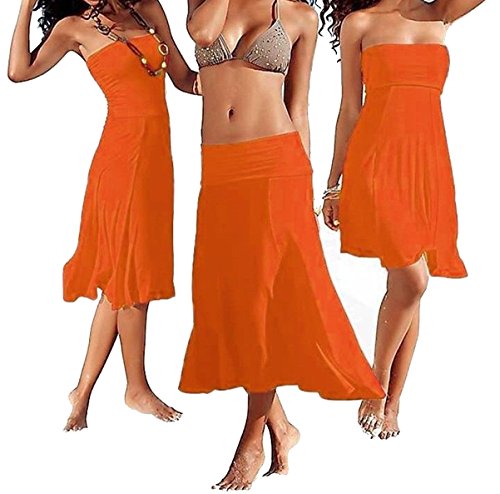 SODACODA figurbetonendes trägerloses Strandkleid oder Rock 4 Stile in einem - 2