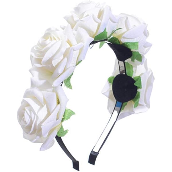 Bandeau à Fleurs Florale Coiffe Type 2 Couronne Nuptiale Ceinture Plage Mariage - Au