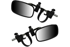 Bits4reasons Maypole MP8329 - Par de espejos retrovisores para remolque y caravanas, convexos, de gran extensión, con sistema de abrazadera