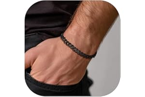 FindChic Panzerarmband Herren Damen Edelstahl Armreif 5mm 7mm 9mm 12mm Armband mit Schmuckbox Hip pop Schmuck für Valentinstag Geburtstag