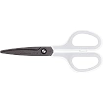 PLUS Japan Fitcut Curve Fluorine-Coated Scissors, 17.5cm, Non-Stick Blades For Paper, Tape, Fabric