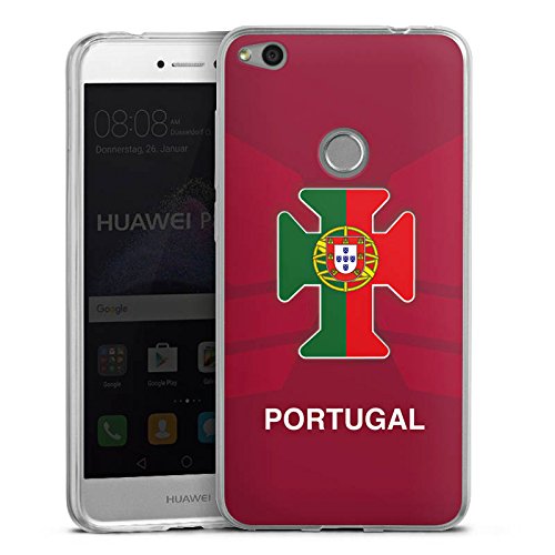 Huawei P8 Lite 2017 Slim Case Silikon Hülle Schutzhülle Portugal EM Trikot Fußball Europameisterschaft