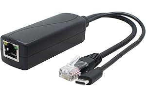 Splitter PoE Gigabit ANVISION da 5 V, USB tipo C, adattatore da 48 V a 5 V 2,4 A, conforme a IEEE 802.3af