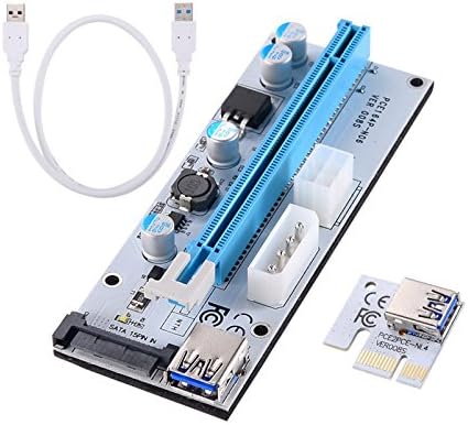 SATC PCI-E Riser VER 008S Express 1X to 16X USB 3.0 Graphics Mining Extension Cable Ethereum ETH Mining Adapter Card