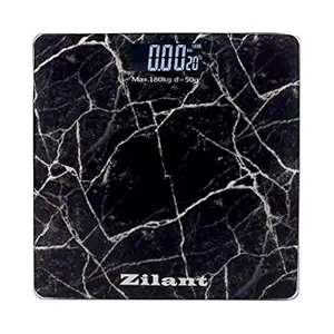Zilant 6 mm Automatic Personal Digital Weighing ScaleMachine With Large LCD Display and 4 Sensor Technology For Accurate Weight Measurement ( Black )