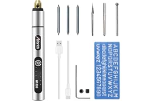 AFANTTI Mini Akku Gravurstift Graviergerät Kabelloser Gravurwerkzeugsatz Wiederaufladbares Klein Graviergerät Gravierer Ätzen Ätzer mit | Wolframkarbidspitze | für Gravieren Metall Glas Leder Holz Kunststoff